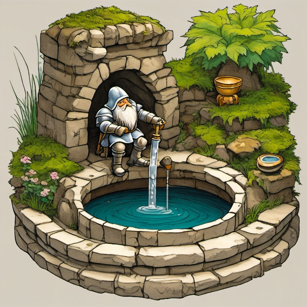 Der Schatz im Brunnen, KI generiertes Symbolbild